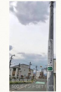春待ち電柱　福岡の質屋ハルマチ原町質店